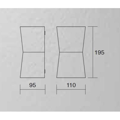 326 327 APPLIQUE ORIGINALE DA ESTERNO BIEMISSIONE IP54 ANTI SALSEDINE BIANCO E ANTRACITE ATTACCO GU10 ISYLUCE ISYLUCE - Cristale