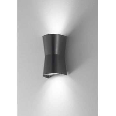 326 327 APPLIQUE ORIGINALE DA ESTERNO BIEMISSIONE IP54 ANTI SALSEDINE BIANCO E ANTRACITE ATTACCO GU10 ISYLUCE ISYLUCE - Cristale