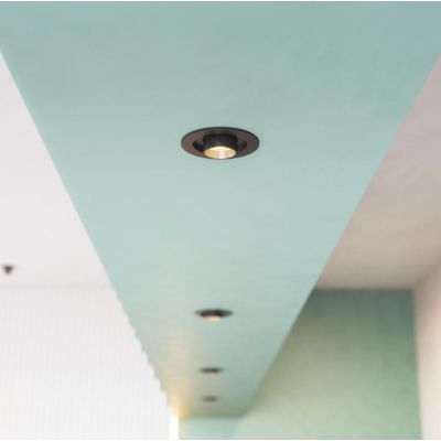 MINI OXO ROUND FARETTO ORIENTABILE ROTONDO LED 6W FINITURE BIANCO O NERO MODERNO BENEITO FAURE - Cristalensi Shop Online
