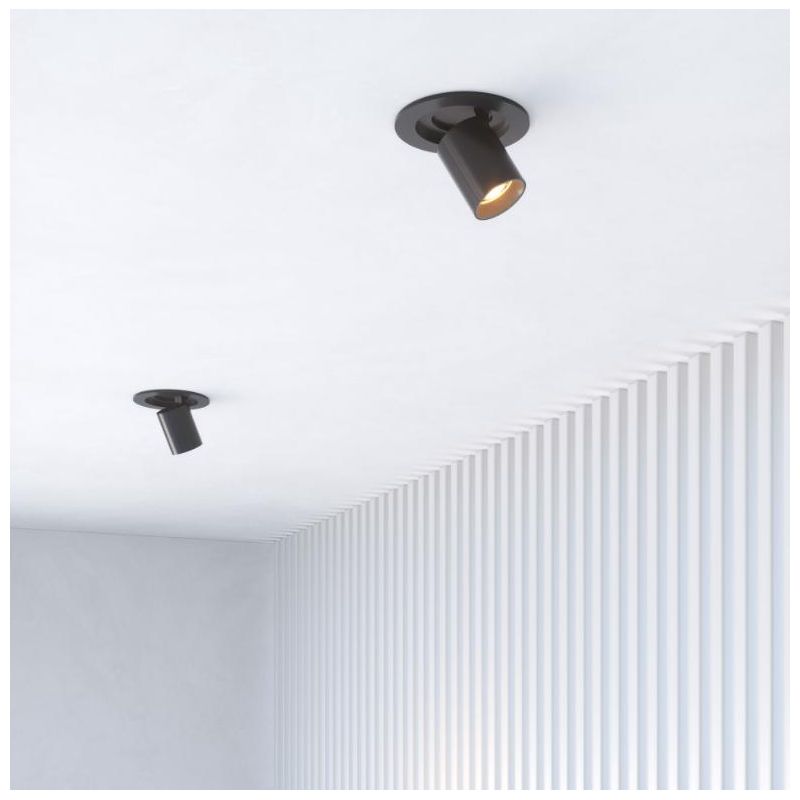 MINI OXO ROUND FARETTO ORIENTABILE ROTONDO LED 6W FINITURE BIANCO O NERO MODERNO BENEITO FAURE - Cristalensi Shop Online