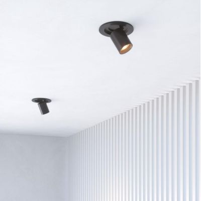 MINI OXO ROUND FARETTO ORIENTABILE ROTONDO LED 6W FINITURE BIANCO O NERO MODERNO BENEITO FAURE - Cristalensi Shop Online