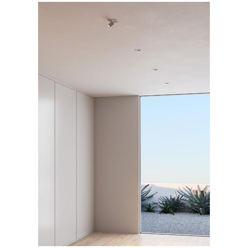 MINI OXO SQUARE FARETTO ORIENTABILE QUADRATO LED 6W FINITURE BIANCO O NERO MODERNO BENEITO FAURE - Cristalensi Shop Online