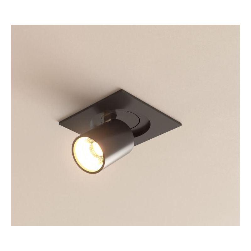 MINI OXO SQUARE FARETTO ORIENTABILE QUADRATO LED 6W FINITURE BIANCO O NERO MODERNO BENEITO FAURE - Cristalensi Shop Online