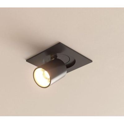 MINI OXO SQUARE FARETTO ORIENTABILE QUADRATO LED 6W FINITURE BIANCO O NERO MODERNO BENEITO FAURE - Cristalensi Shop Online
