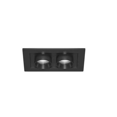 MINI OXO SQUARE 2 FARETTO ORIENTABILE 2 LUCI RETTANGOLARE LED 12W FINITURE BIANCO O NERO MODERNO BENEITO FAURE - Cristalensi Sho