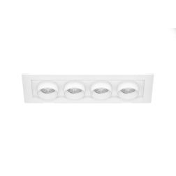 MINI OXO SQUARE 4 FARETTO ORIENTABILE 4 LUCI RETTANGOLARE LED 24W FINITURE BIANCO O NERO MODERNO BENEITO FAURE - Cristalensi Sho 2