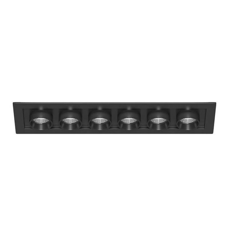 MINI OXO SQUARE 6 FARETTI ORIENTABILI 6 LUCI RETTANGOLARE LED 36W FINITURE BIANCO O NERO MODERNO BENEITO FAURE - Cristalensi Sho