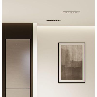 MINI OXO SQUARE 6 FARETTI ORIENTABILI 6 LUCI RETTANGOLARE LED 36W FINITURE BIANCO O NERO MODERNO BENEITO FAURE - Cristalensi Sho