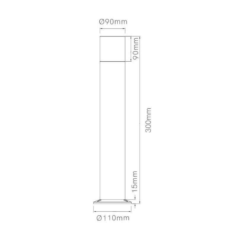 TURA PALO DA ESTERNI 2 MISURE LUCE 3000K O 4000K IP65 LED 12W NERO,BIANCO O CORTEN MODERNO BENEITO FAURE - Cristalensi Shop Onli
