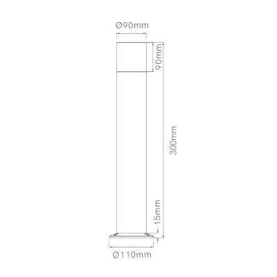 TURA PALO DA ESTERNI 2 MISURE LUCE 3000K O 4000K IP65 LED 12W NERO,BIANCO O CORTEN MODERNO BENEITO FAURE - Cristalensi Shop Onli
