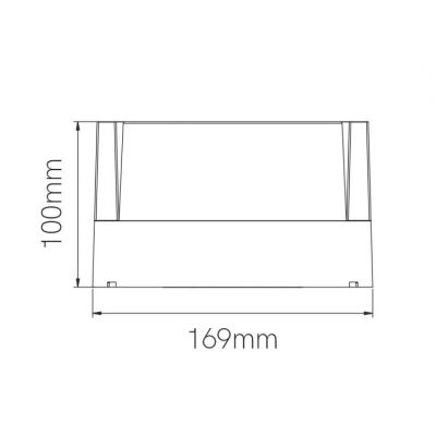 BLIS ROUND PICCOLA APPLIQUE ROTONDA IP65 BIANCA,NERA O CORTEN LED 15W ANTI CORROSIONE DESIGN MODERNO BENEITO FAURE - Cristalensi