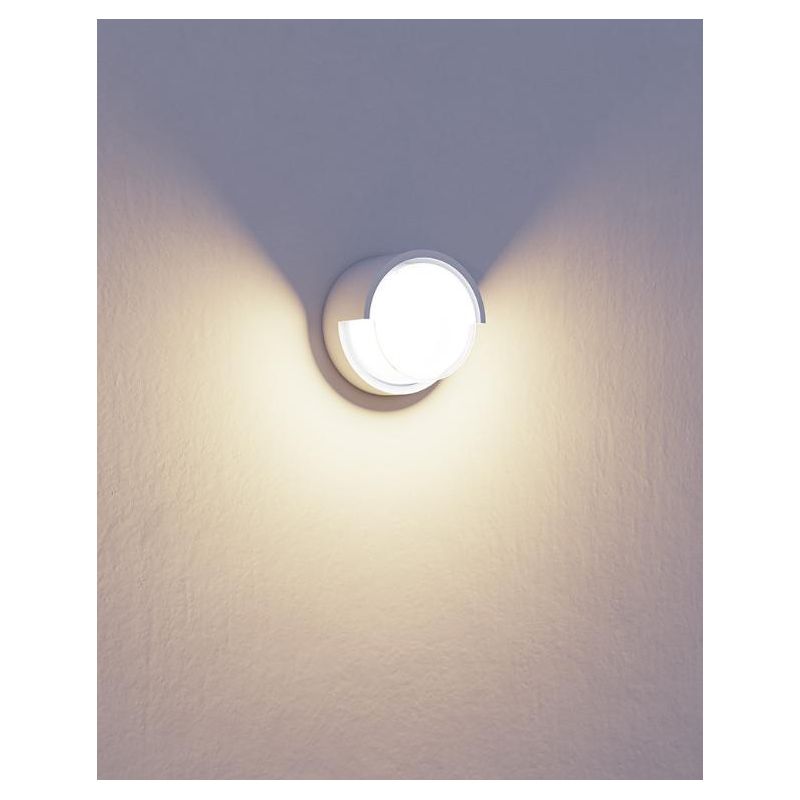 BLIS ROUND PICCOLA APPLIQUE ROTONDA IP65 BIANCA,NERA O CORTEN LED 15W ANTI CORROSIONE DESIGN MODERNO BENEITO FAURE - Cristalensi