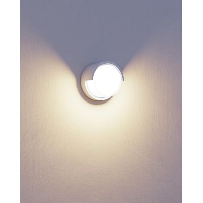 BLIS ROUND PICCOLA APPLIQUE ROTONDA IP65 BIANCA,NERA O CORTEN LED 15W ANTI CORROSIONE DESIGN MODERNO BENEITO FAURE - Cristalensi