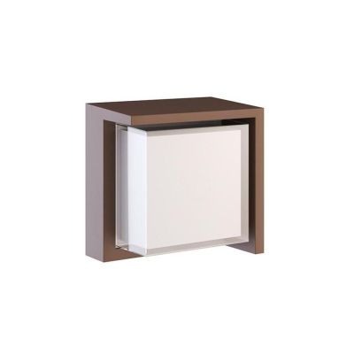 BLIS SQUARE PICCOLA APPLIQUE QUADRATA IP65 BIANCA,NERA O CORTEN LED 15W ANTI CORROSIONE DESIGN MODERNO BENEITO FAURE - Cristalen
