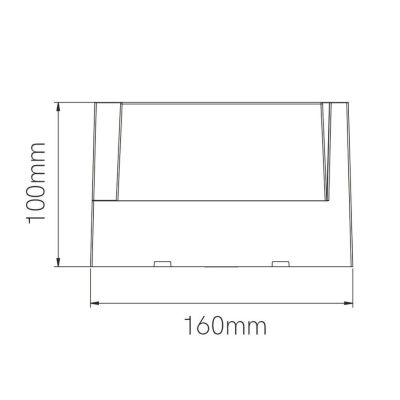 BLIS SQUARE PICCOLA APPLIQUE QUADRATA IP65 BIANCA,NERA O CORTEN LED 15W ANTI CORROSIONE DESIGN MODERNO BENEITO FAURE - Cristalen
