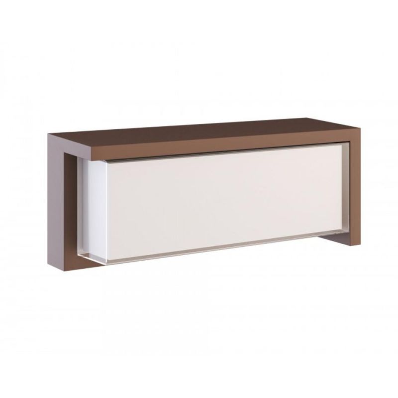 BLIS APPLIQUE RETTANGOLARE IP65 BIANCA,NERA O CORTEN LED 24W ANTI CORROSIONE DESIGN MODERNO BENEITO FAURE - Cristalensi Shop Onl