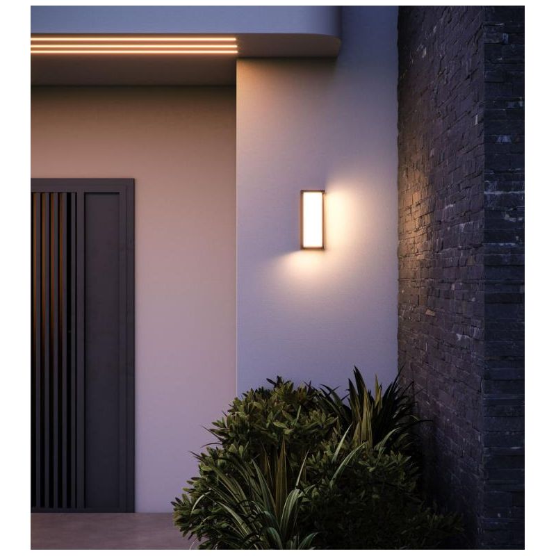 BLIS APPLIQUE RETTANGOLARE IP65 BIANCA,NERA O CORTEN LED 24W ANTI CORROSIONE DESIGN MODERNO BENEITO FAURE - Cristalensi Shop Onl