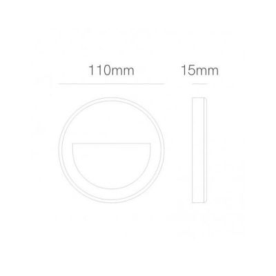 MIS SEGNAPASSO ROTONDO IP65 LED 3W CCT SWITCH COLORI BIANCO NERO O CORTEN SENZA SCASSO BENEITO FAURE - Cristalensi Shop Online