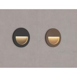 MIS SEGNAPASSO ROTONDO IP65 LED 3W CCT SWITCH COLORI BIANCO NERO O CORTEN SENZA SCASSO BENEITO FAURE - Cristalensi Shop Online