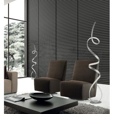 LUMEN PT PIANTANA LED DIMMERABILE 30W 3000LM MODERNA COLORE SILVER ONDALUCE CICIRIELLO - Cristalensi Shop Online