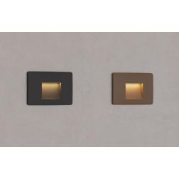 MIS SQUARE SEGNAPASSO RETTANGOLARE IP65 LED 3W CCT SWITCH BIANCO, NERO O CORTEN SENZA SCASSO BENEITO FAURE - Cristalensi Shop On