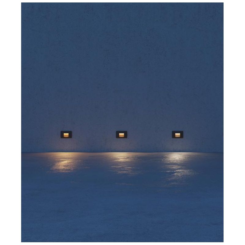 MIS SQUARE SEGNAPASSO RETTANGOLARE IP65 LED 3W CCT SWITCH BIANCO, NERO O CORTEN SENZA SCASSO BENEITO FAURE - Cristalensi Shop On