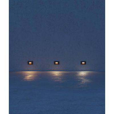 MIS SQUARE SEGNAPASSO RETTANGOLARE IP65 LED 3W CCT SWITCH BIANCO, NERO O CORTEN SENZA SCASSO BENEITO FAURE - Cristalensi Shop On