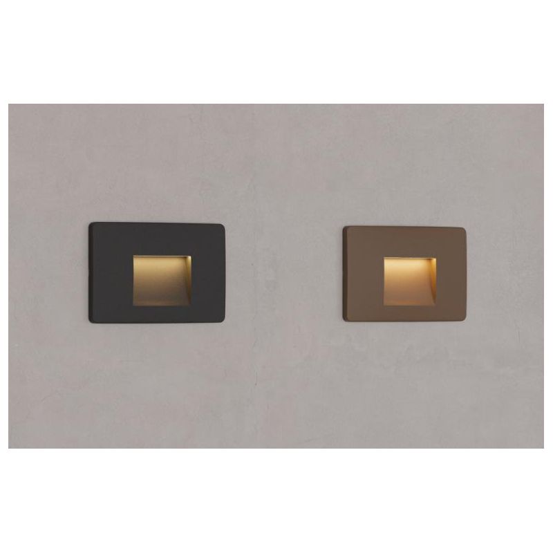 MIS SQUARE SEGNAPASSO RETTANGOLARE IP65 LED 3W CCT SWITCH BIANCO, NERO O CORTEN SENZA SCASSO BENEITO FAURE - Cristalensi Shop On