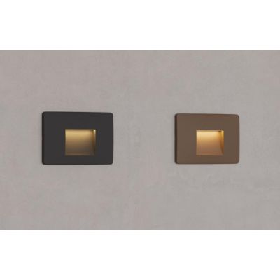 MIS SQUARE SEGNAPASSO RETTANGOLARE IP65 LED 3W CCT SWITCH BIANCO, NERO O CORTEN SENZA SCASSO BENEITO FAURE - Cristalensi Shop On