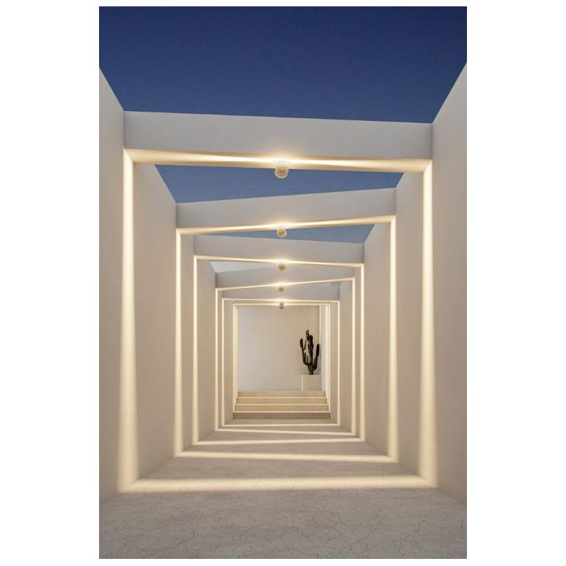 NIK PLAFONIERA ORIGINALE E MODERNA DA ESTERNO LED 5W LUCE 3000K O 4000K IP65 ALLUMINIO GRIGIO BENEITO FAURE - Cristalensi Shop O