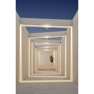 NIK PLAFONIERA ORIGINALE E MODERNA DA ESTERNO LED 5W LUCE 3000K O 4000K IP65 ALLUMINIO GRIGIO BENEITO FAURE - Cristalensi Shop O