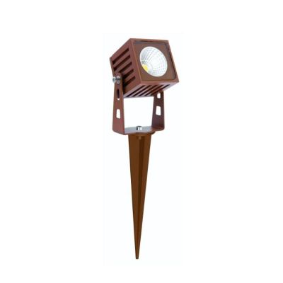 ZAS FARETTO QUADRATO DA ESTERNO IP65 LED 7W ORIENTABILE CON PICCHETTO INCLUSO BIANCO, NERO O CORTEN BENEITO FAURE - Cristalensi 