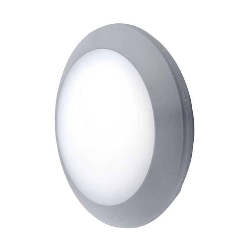 BERTA PLAFONIERA APPLIQUE DIAMETRO 27,5 ATTACCO 1XE27 IP66 IN RESINA BIANCA,GRIGIA O NERA DARK LIGHT - Cristalensi Shop Online