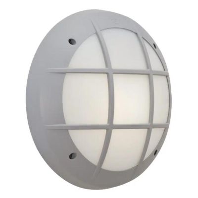 GELMI PLAFONIERA APPLIQUE CON GRIGLIA D31 CM IP66 IN RESINA BIANCA,NERA O GRIGIA ATTACCO E27 FUMAGALLI DARK LIGHT - Cristalensi