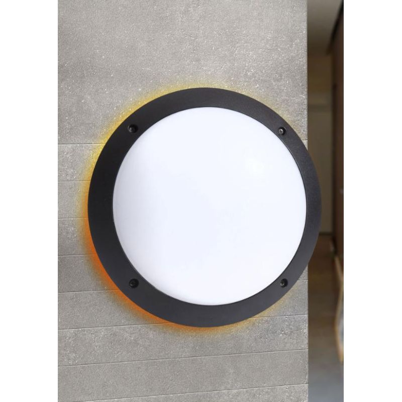 LAMPADA DA PARETE DA ESTERNI IP66 ROTONDA MODERNA TRE COLORI MADE IN ITALY FUMAGALLI DARK LIGHT - Cristalensi Shop Online