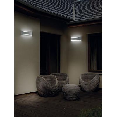 BIOS APPLIQUE DA ESTERNO IP65 LED INTEGRATO 10W ARGENTO E NERO ONDALUCE CICIRIELLO - Cristalensi Shop Online