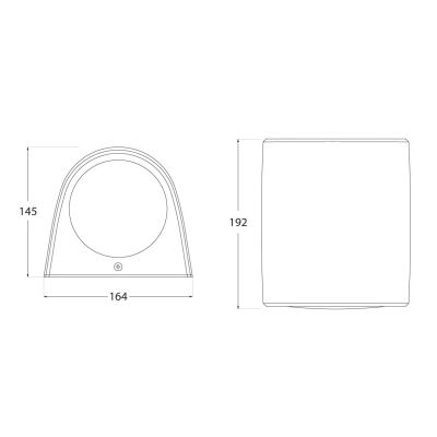 MARTA 160 APPLIQUE DA ESTERNO IP55 RESINA BIANCA,GRIGIA O NERA MONO EMISSIONE MODERNA FUMAGALLI DARK LIGHT - Cristalensi Shop On