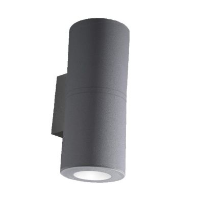 FRANCA 90 2 LUCI APPLIQUE DA ESTERNO BIEMISSIONE IP55 RESINA BIANCA,GRIGIA O NERA MODERNA FUMAGALLI DARK LIGHT - Cristalensi Sho