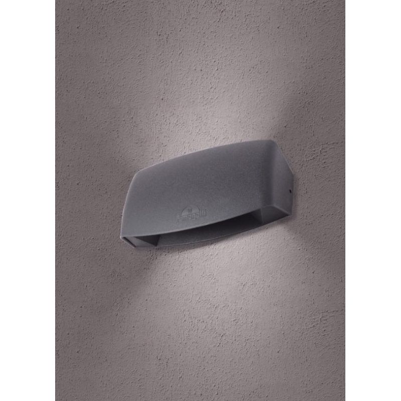 ABRAM APPLIQUE DA ESTERNO IP55 IN RESINA BIANCA,GRIGIA O NERA MADE IN ITALY FUMAGALLI DARK LIGHT - Cristalensi Shop Online