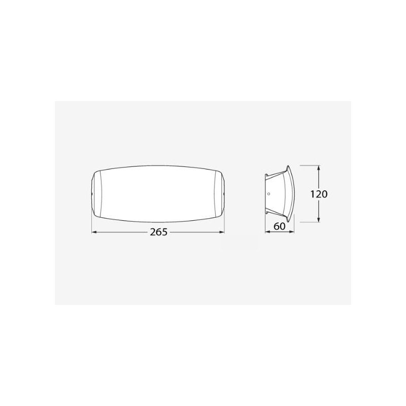 ABRAM 270 APPLIQUE DA ESTERNO IP55 IN RESINA BIANCA,GRIGIA O NERA MADE IN ITALY FUMAGALLI DARK LIGHT - Cristalensi Shop Online