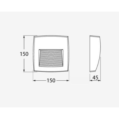 LORENZA 150 SEGNAPASSO APPLIQUE IP55 IN RESINA BIANCA,GRIGIA O NERA MADE IN ITALY FUMAGALLI MODERNO DARK LIGHT - Cristalensi Sho