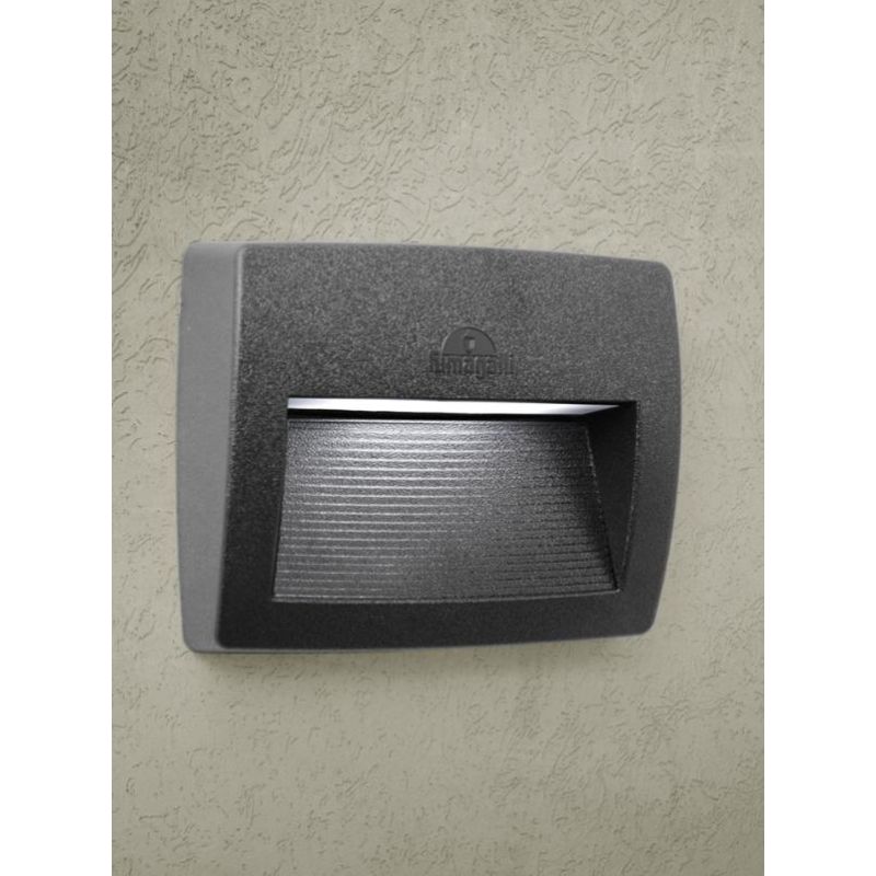 LORENZA 190 SEGNAPASSO APPLIQUE IP55 IN RESINA BIANCA,GRIGIA O NERA MADE IN ITALY FUMAGALLI MODERNO DARK LIGHT - Cristalensi Sho
