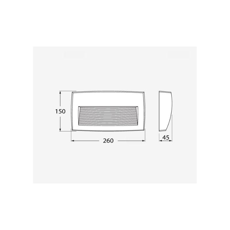 LORENZA 270 SEGNAPASSO APPLIQUE IP55 IN RESINA BIANCA,GRIGIA O NERA MADE IN ITALY FUMAGALLI MODERNO DARK LIGHT - Cristalensi Sho