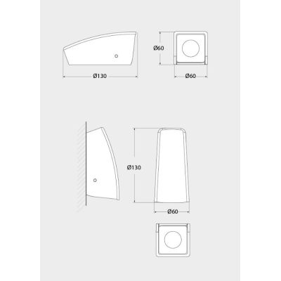 MAMETE APPLIQUE SQUADRATA IP67 RESINA BIANCA,GRIGIA O NERA MONO EMISSIONE FUMAGALLI DARK LIGHT - Cristalensi Shop Online