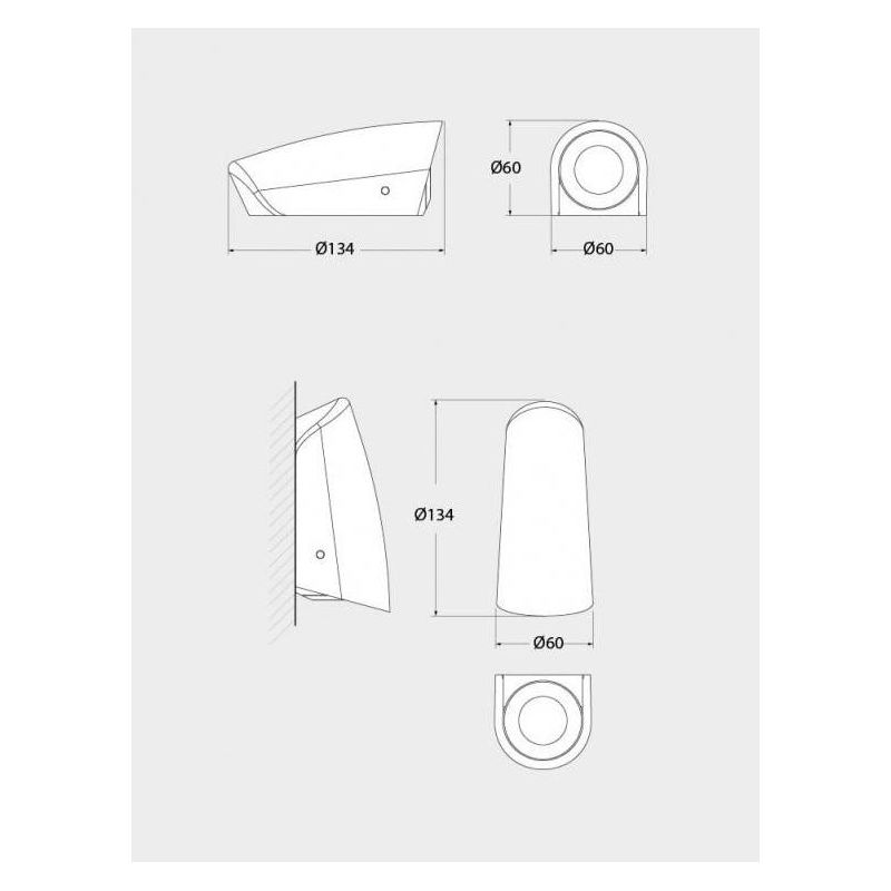 MAMETE APPLIQUE TONDEGGIANTE IP67 RESINA BIANCA,GRIGIA O NERA MONO EMISSIONE FUMAGALLI DARK LIGHT - Cristalensi Shop Online