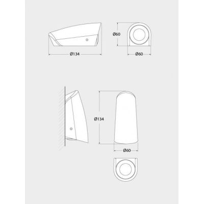 MAMETE APPLIQUE TONDEGGIANTE IP67 RESINA BIANCA,GRIGIA O NERA MONO EMISSIONE FUMAGALLI DARK LIGHT - Cristalensi Shop Online