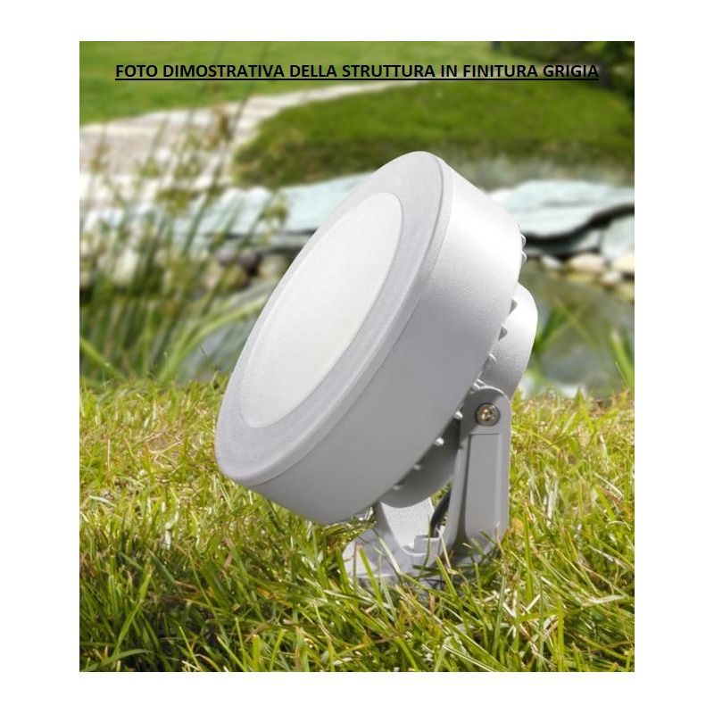 FARETTO PER ESTERNO IP66 IN RESINA TRE COLORI DIREZIONABILE LAMPADINA LED INCLUSA DARK LIGHT - Cristalensi Shop Online