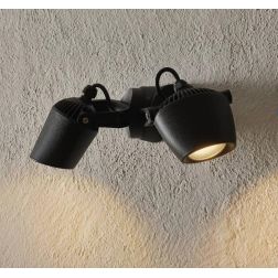MINI TOMMY 2 LUCI FARETTO DA ESTERNO IP66 RESINA BIANCA,GRIGIA E NERA CON LAMPADINE GU10 INCLUSE DARK LIGHT - Cristalensi Shop O 2