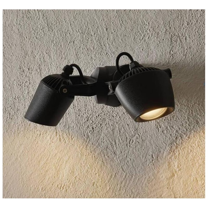 MINI TOMMY 2 LUCI FARETTO DA ESTERNO IP66 RESINA BIANCA,GRIGIA E NERA CON LAMPADINE GU10 INCLUSE DARK LIGHT - Cristalensi Shop O