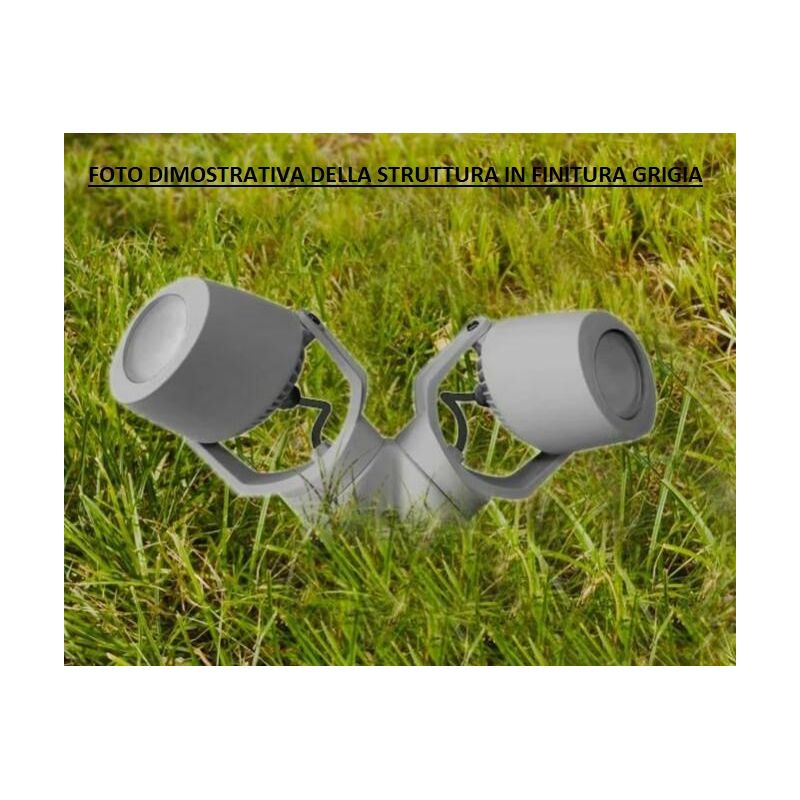 MINI TOMMY 2 LUCI FARETTO DA ESTERNO IP66 RESINA BIANCA,GRIGIA E NERA CON LAMPADINE GU10 INCLUSE DARK LIGHT - Cristalensi Shop O